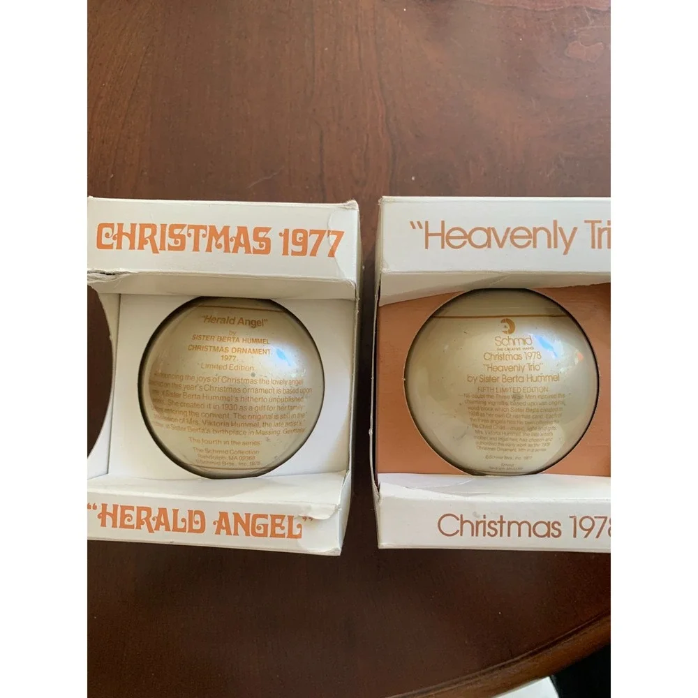 Two Vintage Christmas Ornaments - 1977 